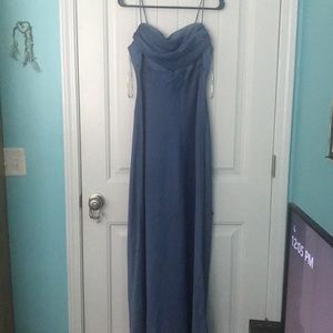 Blue form firing prom dress